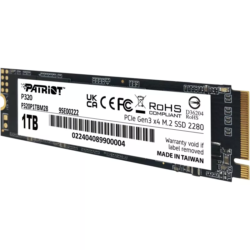 SSD Drive Patriot P320 1TB M.2 2280 PCIe 3.0 x4 NVMe
