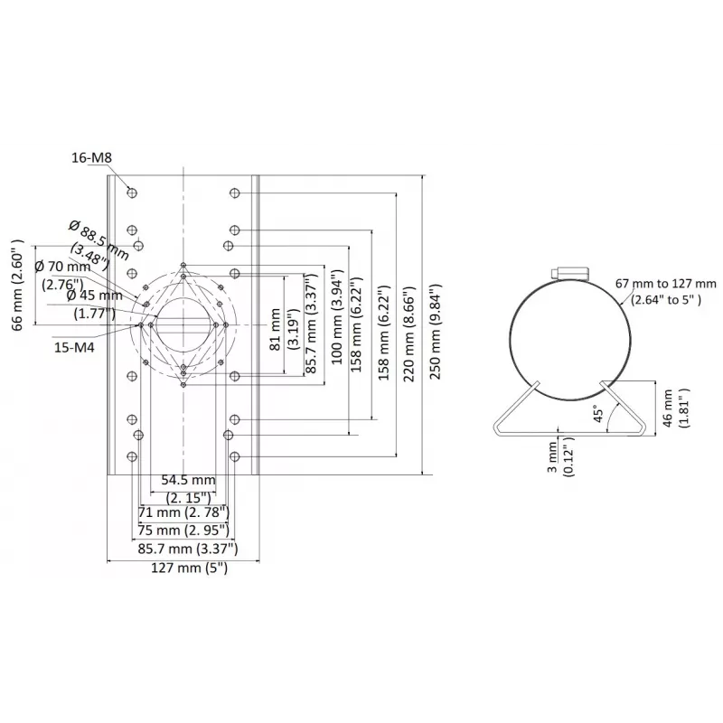 Hikvision DS-1275ZJ-SUS Security Camera Accessories Luminaire