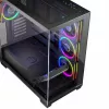 PC Case MODECOM Volcano Stellar 5F ATX Midi Tower, tempered glass, 5 preinstalled fans, USB‑C, supports microATX/ATX, max GPU 420mm, CPU cooler height 175mm