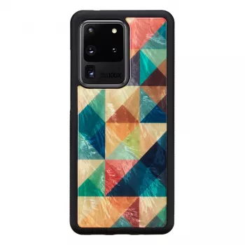 Protective phone case iKins for Samsung Galaxy S20 Ultra, mosaic black
