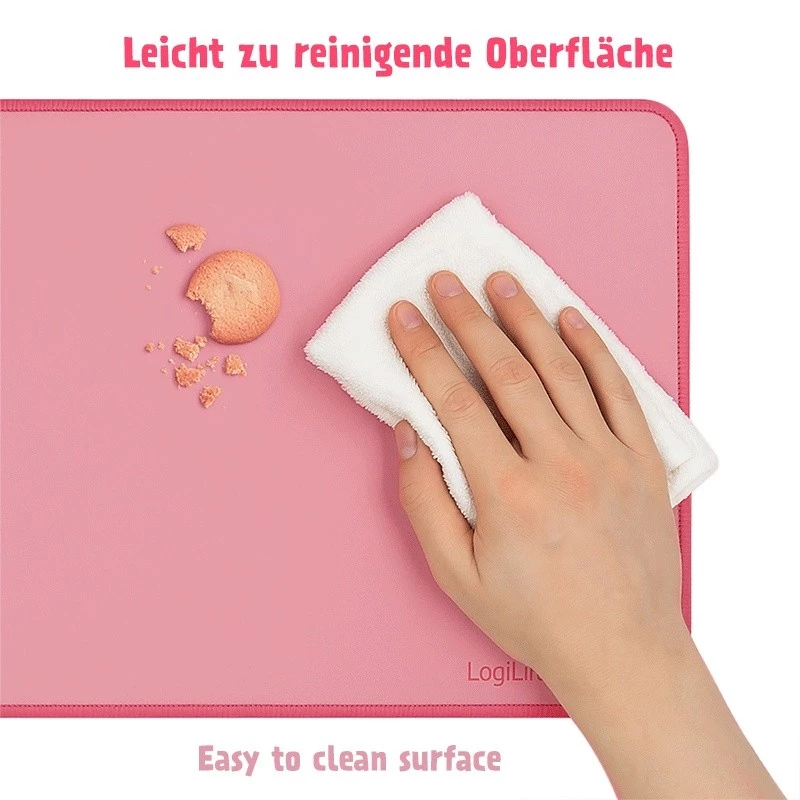 XXL desk pad for mouse and keyboard, pink