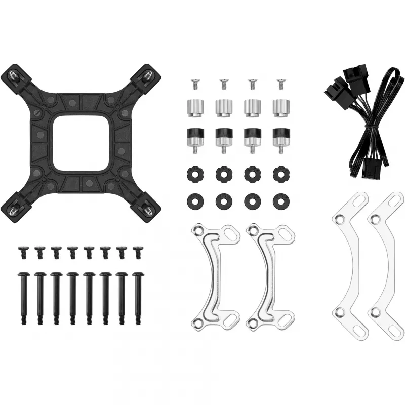 All-in-one liquid cooler DeepCool LE240 V2 240mm, 2x120mm fans, Hydraulic bearing, AM5 support, 41 cm tubes, Black