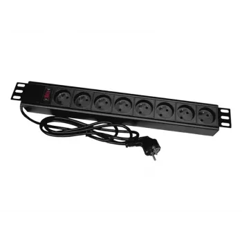 Alantec PZ081U3M power extension 3 m 8 AC outlet(s) Indoor Black