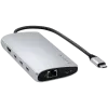 Laptop dock / port replicator Satechi ST-P8KES — Wired USB 3.2 Gen 1 Type-C, Gigabit Ethernet, SD card, Silver