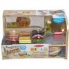 Melissa & Doug Wooden Slice & Stack Sandwich Counter with Deli Slicer – 56-Piece Pretend Play Food Pieces - FSC Certified