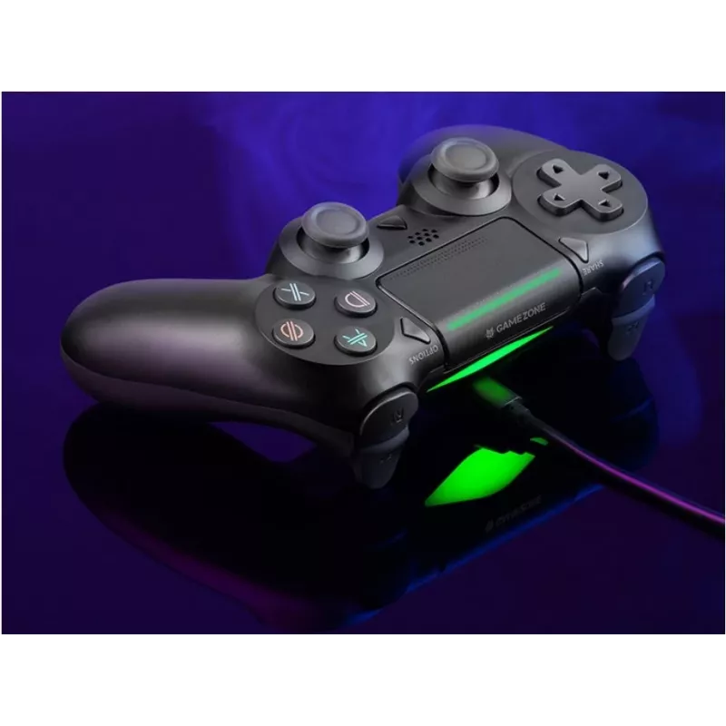 Wired gamepad TRACER SHOGUN PRO Black — 16 buttons, analogue/digital, 1.5 m cable, vibration, PC/PS4/PS3