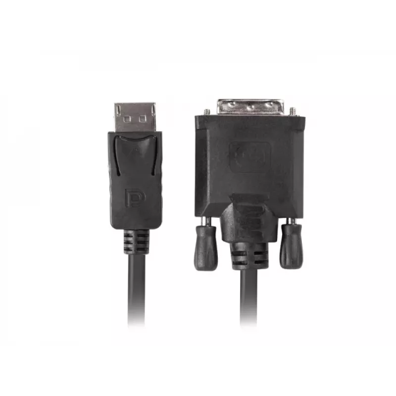 Video cable adapter LANBERG DisplayPort to DVI-D CA-DPDV-10CU-0018-BK, 1.8 m, black