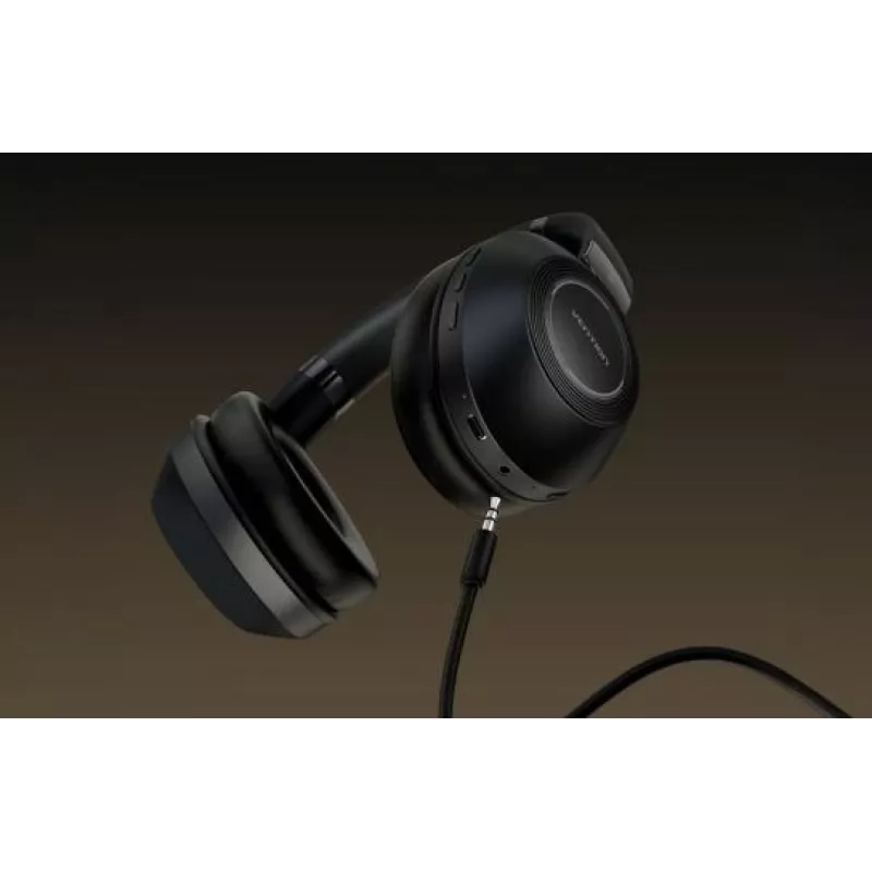 Headset Vention NBBB0 SoundMate S11 — wireless Bluetooth 5.3 ear-hook headphones, charging case 400 mAh, up to 20 h, black