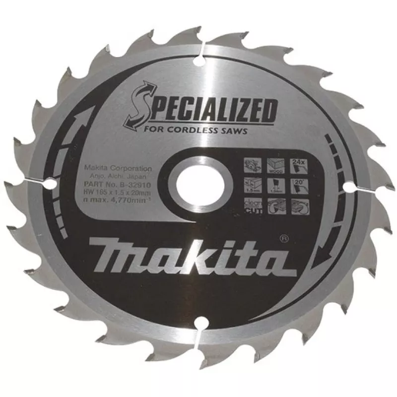 Circular Saw Blade-Set B-33897, Ø 136mm, 16Z / 24Z (3-piece, Bore 20mm, for Battery Saws)