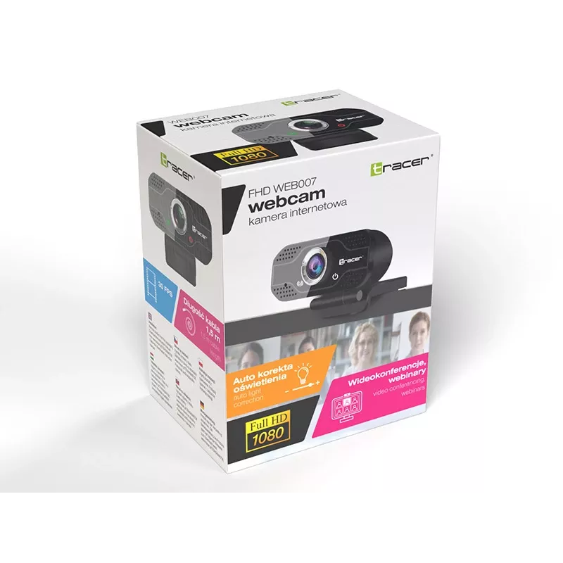 Webcam Tracer WEB007 2 MP 1920 x 1080 pixels USB 2.0 Black