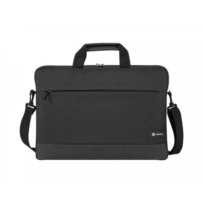 Briefcase NATEC Goa for 39.6 cm (15.6 inch) laptops, polyester, 1 chamber, shoulder strap, black