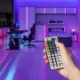 LED strip light Vention PAEWH 2 m, USB-powered 5V, RGB with IR remote, double-sided tape mounting