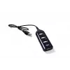 VAKOSS USB hub TC-234UX — 4-port USB 2.0 hub, DC power (5V, 1A), black