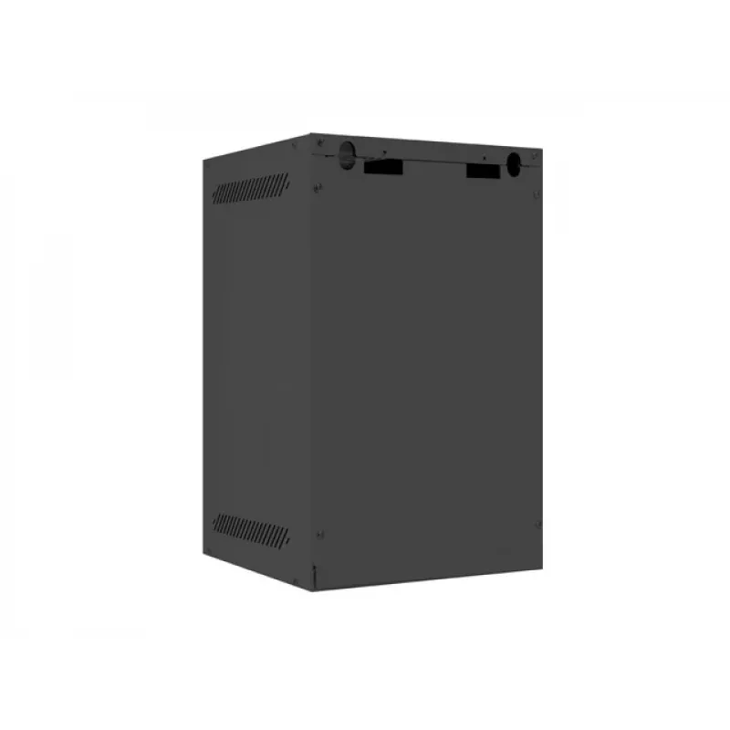 Lanberg WF10-2309-10B 9U 10-Inch Wall-Mount Rack Cabinet, 469x280x310 mm, Black, IP20, Glass Door, 20 kg Load