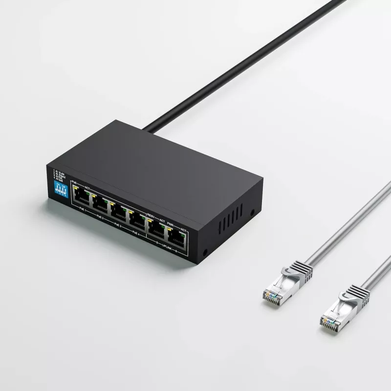 Unmanaged Switch Extralink EUROS V2 4x 100Mb/s PoE/PoE+