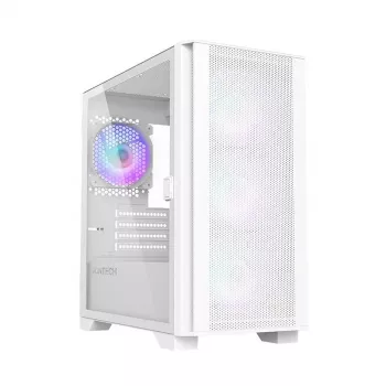 Montech AIR 100 ARGB MICRO-ATX Tower with Four ARGB Fans Pre Installed, Ultra-Minimalist Design, Fine Mesh Front Panel, High Airflow, Unique Side