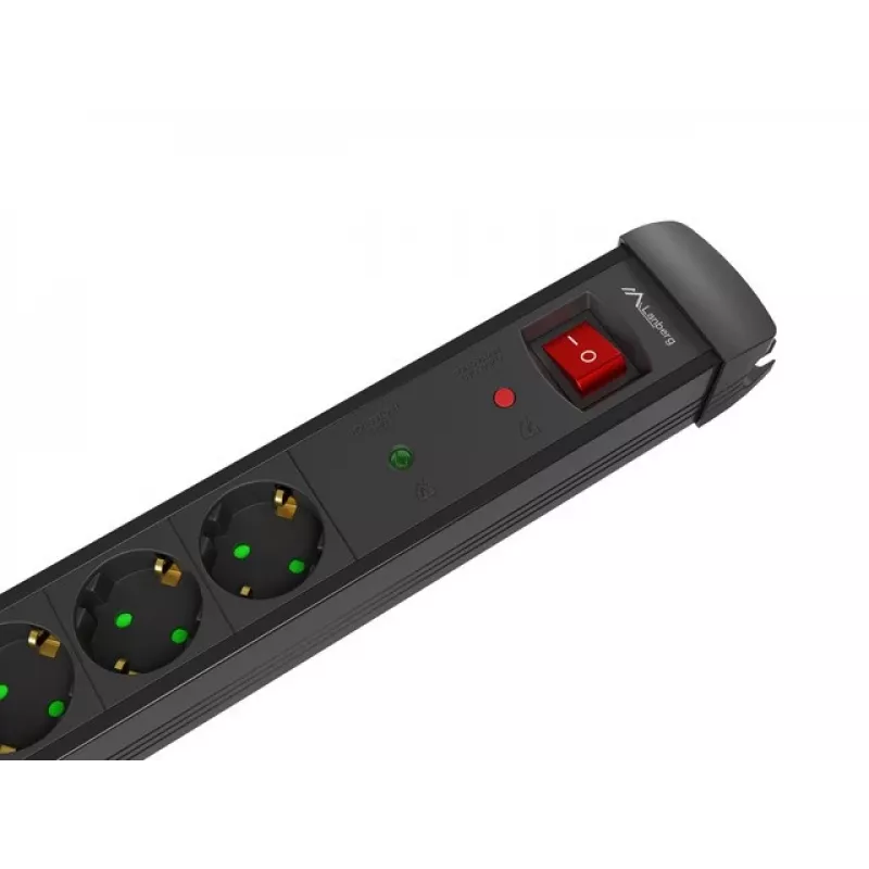 Power Extension Cord Lanberg SP1-05F-0500-BK 5m 5 AC Outlets Indoor Black