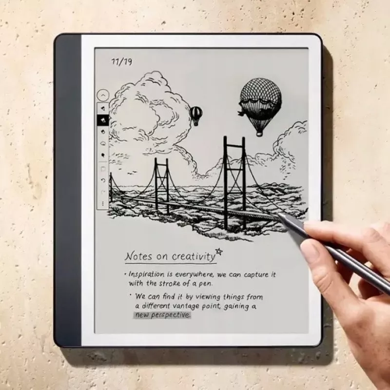 Ebook New Kindle Scribe - 2024 release 10.2 glare-free 64GB Wi-Fi (Without Lockscreen Ads) with Premium Pen Tungsten