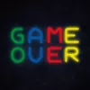 Neon sign MANTA SNL102MT — 'Game Over' style illuminated wall décor, plug-in LED neon effect