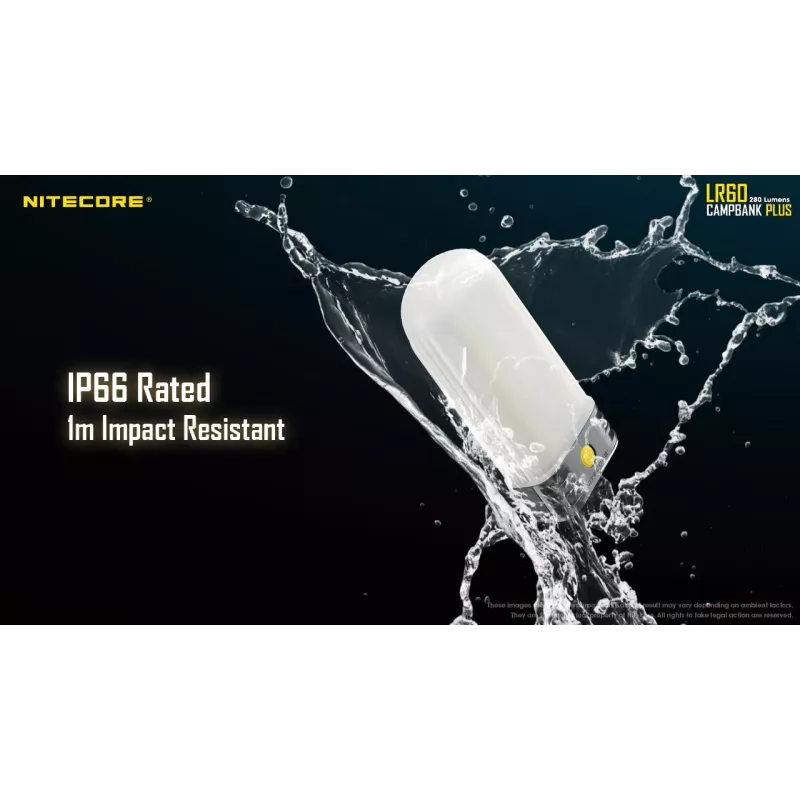 Battery powered camping lantern Nitecore LR60 280 lm USB C