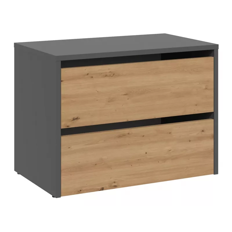 Closed shoe organizer top e shop MODO ANT/ART — Anthracite and Oak, particle board