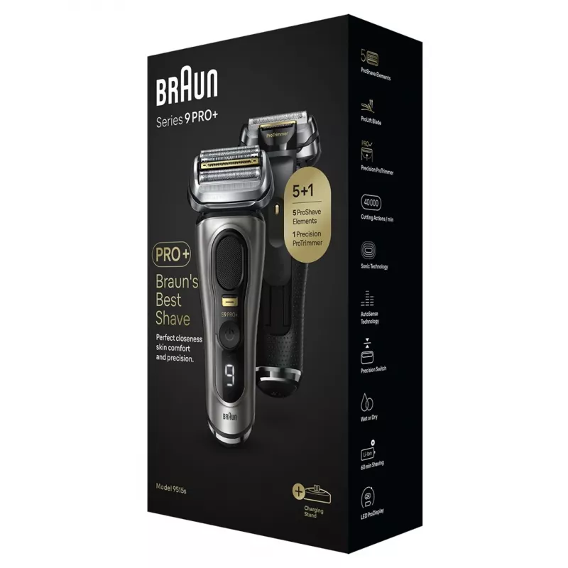 Braun Series 9 Pro+ 9515s electric shaver - wet & dry, metallic