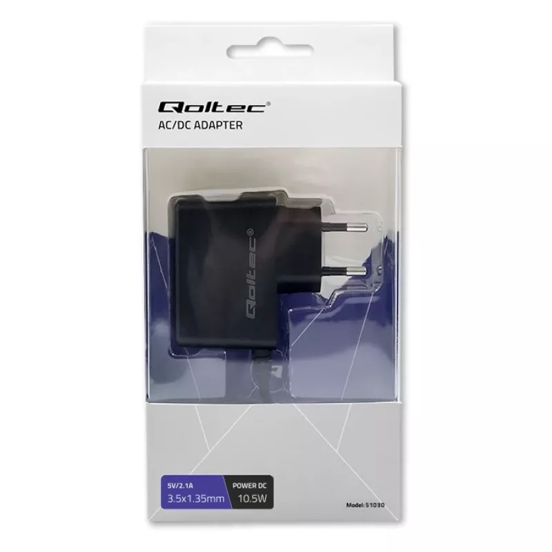 Qoltec power adapter Wtyczkowy 10.5W 5V 2.1A 3.5*1.35