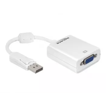 Video Cable Adapter DeLOCK 61766 0.125m VGA DisplayPort White