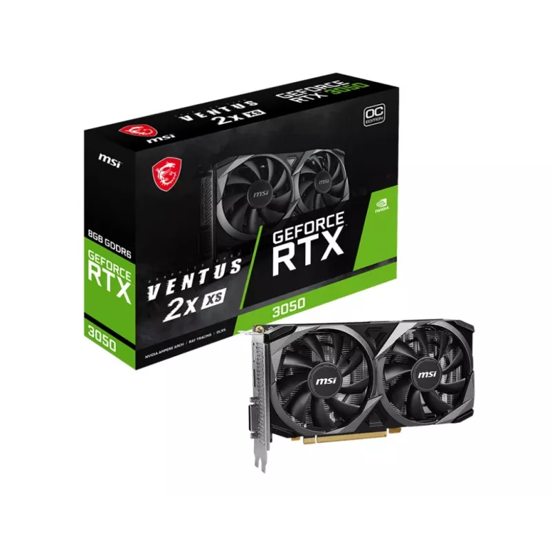 MSI VENTUS GEFORCE RTX 3050 2X XS 8G OC graphics card NVIDIA 8 GB GDDR6