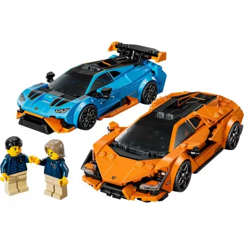 Construction toy LEGO Speed Champions set 77238 — Lamborghini Revuelto & Huracán STO, 607 pieces, 2 minifigures, recommended age 10+