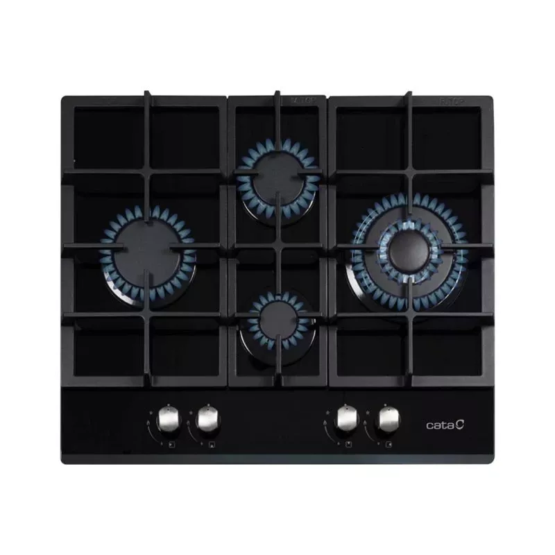 CATA | Hob | LCI 6031 B | Gas on glass | Number of burners/cooking zones 4 | Rotary knobs | Black