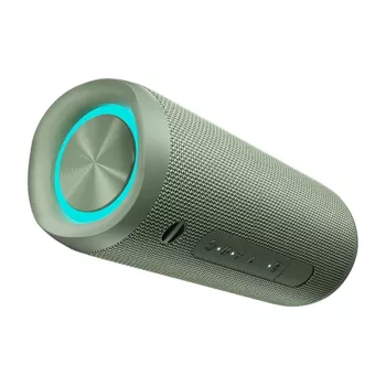 Wireless speaker QCY SP7 green Bluetooth 5.0 portable, rechargeable battery, compact design