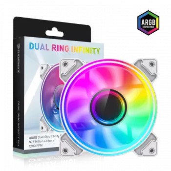 Gamemax | Case fan | DUAL RING INFINITY | White