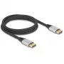 DeLOCK DisplayPort Cable 16K 60 Hz 2 m silver metal