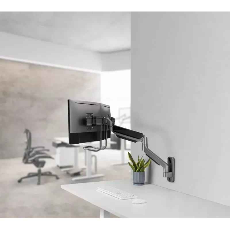 Gembird Adjustable wall 2-display mounting arm 17''-32'' up to 8 kg MA-WA2-02