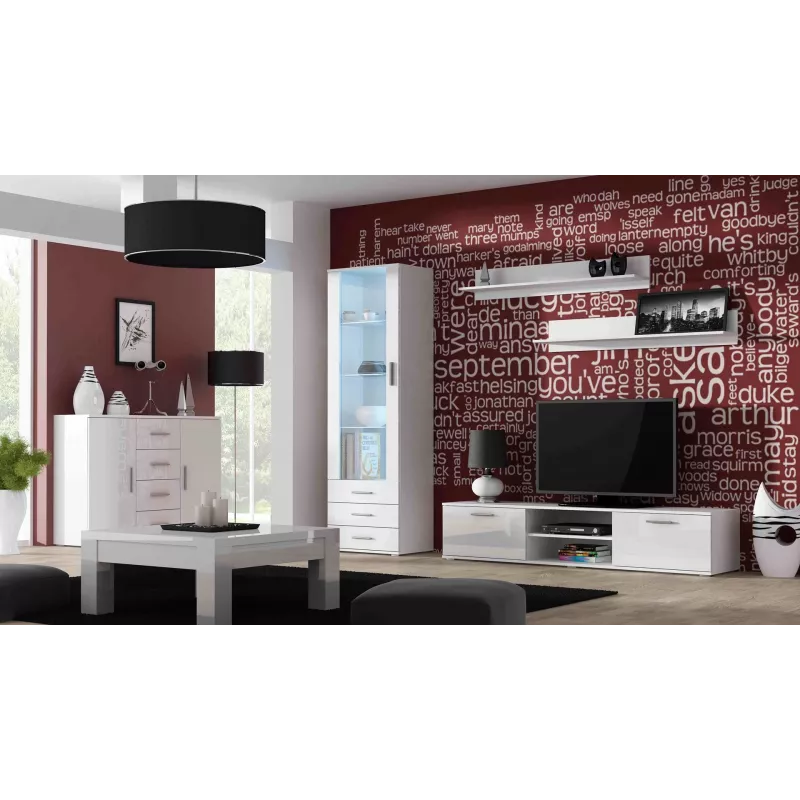 Cama living room sideboard UNI WHITE white/white gloss