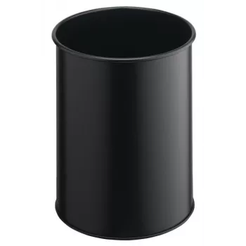 Waste Container Round Polyester Steel Black Durable 330101