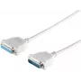 Serial cable ShiverPeaks 25-pin Sub-D extension 25-pin male to 25-pin female with snap hoods, 1.8 m