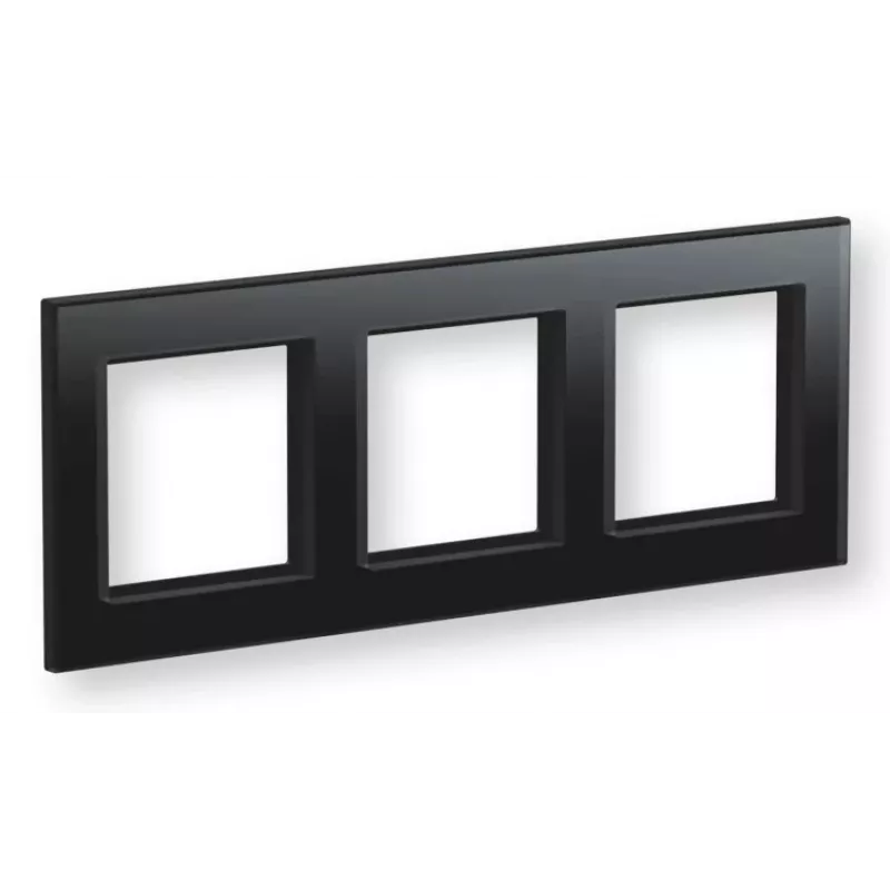 eQ-3 Homematic IP 162150A1 Glass Frame, 3-Gang, Black