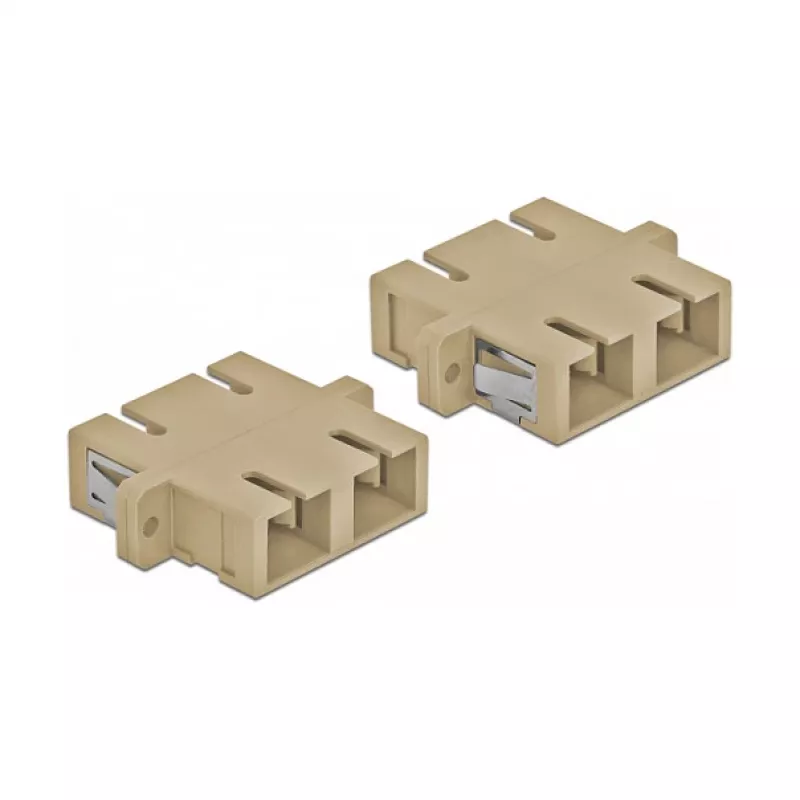 Fibre optic adapter DELOCK SC female–female beige, pack of 4 (model 85996)