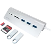 Satechi Type-C Aluminium USB Hub & Card Reader, Silver, ST-TCHCRS