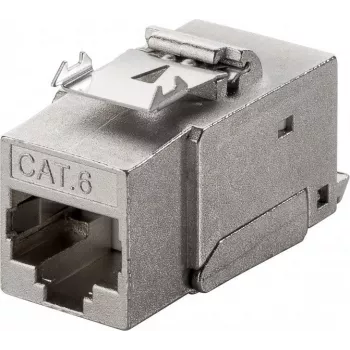 Wentronic Goobay CAT 6 KeyStone RJ45 Jack, STP Shielded, 250 MHz - Connection: LSA, zinc die-cast enclosure (90863)