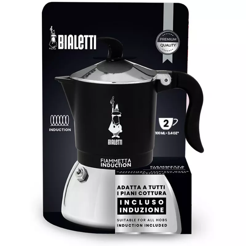Induction Coffee Maker BIALETTI FIAMMETTA 2-cup, Black