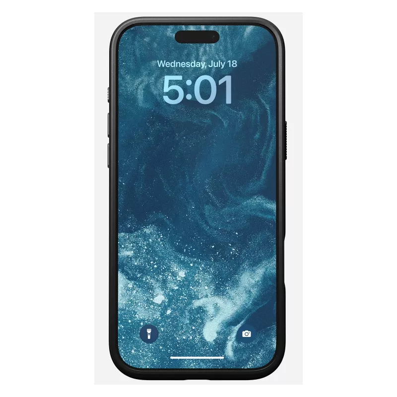 Mobile phone cover Nomad Modern Leather Case for iPhone 16 Pro Max, 6.9 inch (17.5 cm), black, leather+PC+TPU