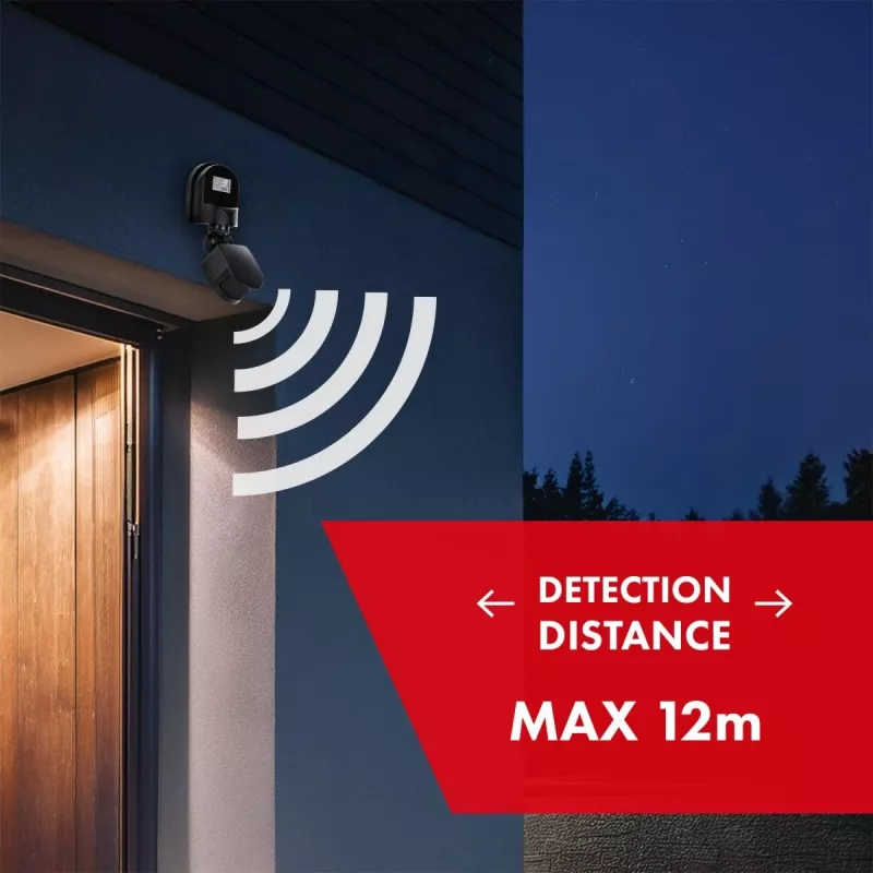 Motion and twilight sensor MACLEAN MCE25 B — motion detector with light sensor, wall/ceiling mount