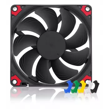 Noctua NF-A9x14 HS-PWM CH.BK.S 92 mm slim PWM computer case fan, 12 V, 600–2500 RPM, 57.5 m³/h, 14 mm thickness