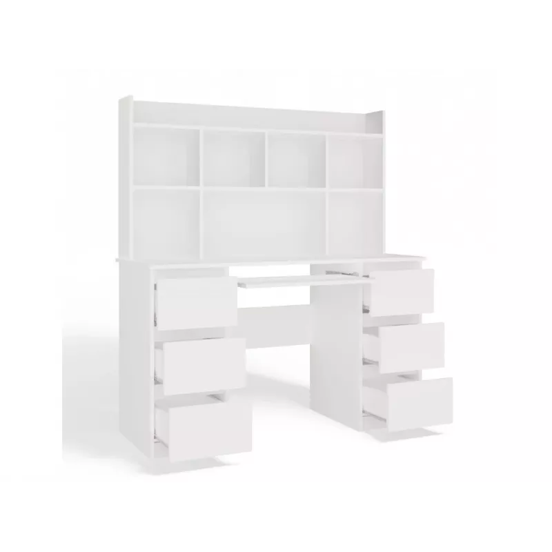 KUBA Desk Set + Extension Piece, White