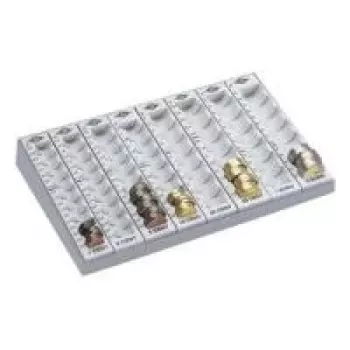Coin Counting Board WEDO 290×200×45 mm Euro light grey with 8 coin slots