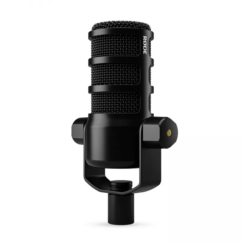 Studio microphone RØDE PodMic USB — cardioid XLR/USB, 24-bit/48 kHz, USB-C, headphone out, rotary volume, black