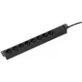 Power strip AS Schwabe 18190, 19 inch (48.3 cm) black, Schutzkontakt, 1 socket